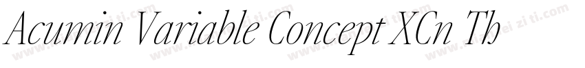 Acumin Variable Concept XCn Th字体转换